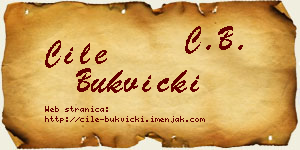 Ćile Bukvički vizit kartica